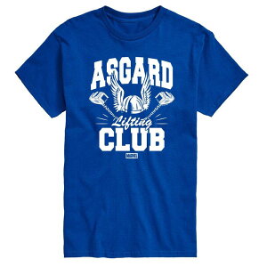 �}�[�x�� �����Y �g�b�v�X T�V���c �O���t�B�b�N Men's Marvel Thor Asgard Lifting Club Graphic Tee Blue �u���[