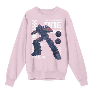 �A�j���L�����N�^�[ �����Y �g�b�v�X T�V���c Licensed Character Men's Transformers One Optimus Prime Long Sleeve Tee Pink �s���N