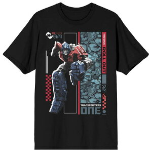 �A�j���L�����N�^�[ �����Y �g�b�v�X T�V���c �O���t�B�b�N Licensed Character Men's Transformers One Optimustance Short Sleeve Graphic T-Shirt Black �u���b�N