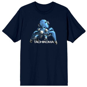 �A�j���L�����N�^�[ �����Y �g�b�v�X T�V���c �O���t�B�b�N Licensed Character Men's Ghost in the Shell Short Sleeve Graphic T-Shirt Blue �u���[