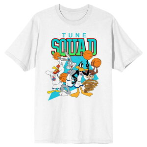 �A�j���L�����N�^�[ �����Y �g�b�v�X T�V���c �O���t�B�b�N Licensed Character Men'space Jam Tune Squad Short Sleeve Graphic T-Shirt White �z���C�g