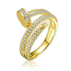 �A���u�����f�b�h ���f�B�[�X �A�N�Z�T���[ �����O Unbranded 14k Gold Plated Cubic Zirconia Bypass Ringold Tone �S�[���h
