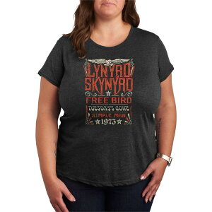 �A�j���L�����N�^�[ ���f�B�[�X �g�b�v�X T�V���c �v���X�T�C�Y �O���t�B�b�N Licensed Character Plusize Lynyrd Skynyrd Free Bird Graphic Tee Heather Charcoal �`���R�[��