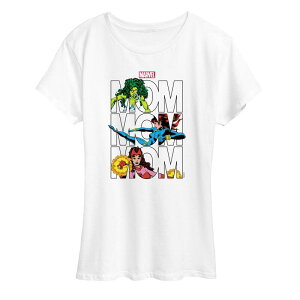 �}�[�x�� ���f�B�[�X �g�b�v�X T�V���c �O���t�B�b�N Women's Marvel Mom Stacked Graphic Tee White �z���C�g