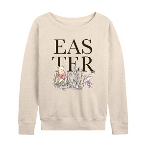 �f�B�Y�j�[ ���f�B�[�X �g�b�v�X T�V���c �p�C�� Disney's Winnie The Pooh Women's Easter French Terry Long Sleeve Tee Beige �x�[�W��