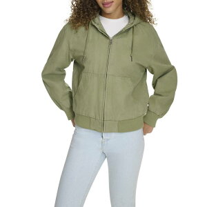 yz [oCX fB[X WPbgEu] AE^[ Women's Levi's Quilted Lining Hoodie Bomber Jacket in Regular & Plus Size Sage