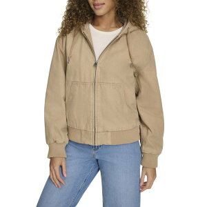 yz [oCX fB[X WPbgEu] AE^[ Women's Levi's Quilted Lining Hoodie Bomber Jacket in Regular & Plus Size Tan