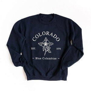 Simply Sage Market fB[X gbvX TVc XEFbg hJ Simply Sage Market Embroidered Colorado Flower Sweatshirtrue Navy lCr[
