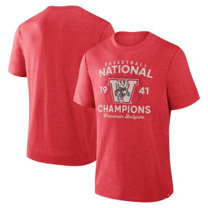 �t�@�i�e�B�N�X �����Y �g�b�v�X T�V���c �_�E�� Men's Fanatics Red Wisconsin Badgers Dynamic Showdown Tri-Blend T-Shirt Wis Red ���b�h