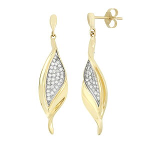 �A���u�����f�b�h ���f�B�[�X �A�N�Z�T���[ �s�A�X�E�C�������O Unbranded 3/8 Carat.W. Diamond 10k Gold Leaf Drop Earrings White �z���C�g