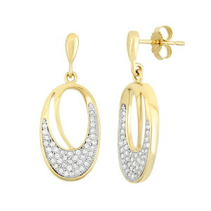 �A���u�����f�b�h ���f�B�[�X �A�N�Z�T���[ �s�A�X�E�C�������O Unbranded 3/8 Carat.W. Diamond 10k Gold Oval Drop Earrings White �z���C�g