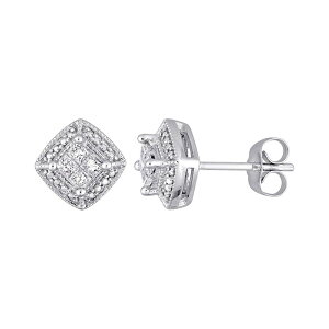 Xe O[X fB[X ANZT[ sAXECO Stella Grace 10k White Goldiamond Accentstud Earrings 10k Whgold zCg