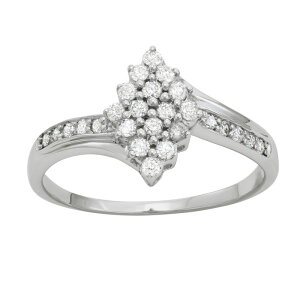 �A���u�����f�b�h ���f�B�[�X �A�N�Z�T���[ �����O Unbranded 10k White Gold 1/3 Carat.W. Diamond Cocktail Ring 10k White Gold �z���C�g