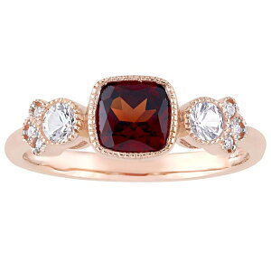 Xe O[X fB[X ANZT[ O Stella Grace 10k Rose Gold Garnet White Sapphire & Diamond Accent Fashion Ring 10k Rose Gold S[h