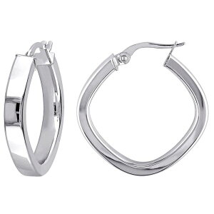 Xe O[X fB[X ANZT[ sAXECO Stella Grace 10k White Gold Geometric Hoop Earrings 10k White Gold zCg