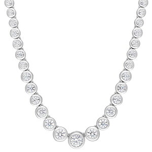 Xe O[X fB[X ANZT[ lbNXE`[J[Ey_ggbv Stella Grace Sterling Silver Lab-Created Moissanite Semi-Tennis Necklace Sterling Vo[