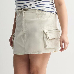 �G�X�I�[ ���f�B�[�X �{�g���X�J�[�g �v���X�T�C�Y �~�j Juniors' Plusize SO Pull-On Cargo Mini Skort Sahara Wind