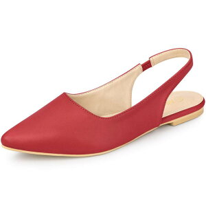 AO P[ fB[X V[Y T_ ALLEGRA K Women's Pointed Toe Pumpslingback Flat Pumps Red bh