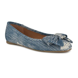 yz iCEFXg fB[X T_ V[Y Nine West Veronika Denim Women's Slip-On Ballet Flats Blue Denim