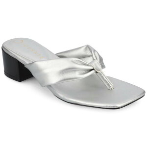 �W���[�j�[ ���f�B�[�X �V���[�Y �T���_�� �q�[�� Journee Seelah Women's Heeled Thong Sandalsilver �V���o�[
