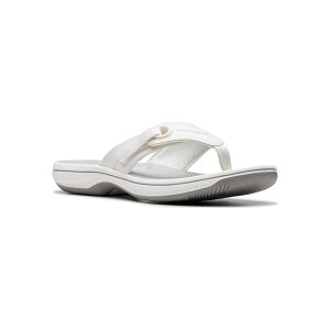 yz N[NX fB[X T_ V[Y Clarks Cloudsteppers Breeze Reyna Women's Flip Flop Sandals White