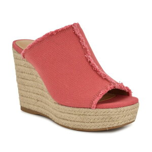 yz iCEFXg fB[X T_ V[Y Nine West Wedge Slip-On Open Toe Women's Sandals Pink