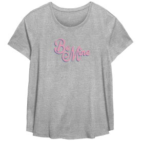 【送料無料】 アンブランデッド レディース Tシャツ トップス Plus Size Be Mine Graphic Tee Heather Gray