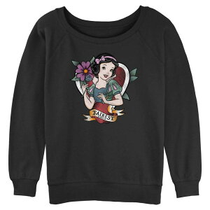 �f�B�Y�j�[ ���f�B�[�X �g�b�v�X T�V���c �O���t�B�b�N Disney'snowhite And The Seven Dwarfs Fairest Of Them All Juniors' Graphic Pullover Black �u���b�N
