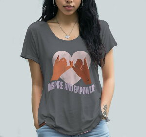 �A���u�����f�b�h ���f�B�[�X �g�b�v�X T�V���c �O���t�B�b�N Unbranded Junior's Grayson Threads Inspire and Empower Graphic Tee Premium Heather �w�U�[