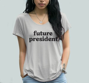 �A���u�����f�b�h ���f�B�[�X �g�b�v�X T�V���c �O���t�B�b�N Unbranded Junior's Grayson Threads Future President Graphic Tee Heather White �z���C�g