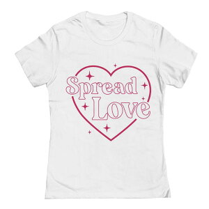 �A���u�����f�b�h ���f�B�[�X �g�b�v�X T�V���c �O���t�B�b�N Unbranded Junior'spread Love Heart Valentine's Day Graphic Tee White �z���C�g