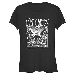 �f�B�Y�j�[ ���f�B�[�X �g�b�v�X T�V���c �O���t�B�b�N Disney Villains Evil Queen Magic Mirror Juniors' Fitted Graphic Tee Black �u���b�N
