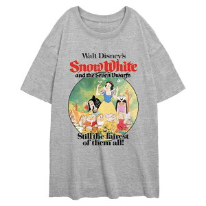 �f�B�Y�j�[ ���f�B�[�X �g�b�v�X T�V���c �O���t�B�b�N Disney'snowhite And The Seven Dwarfstill The Fairest Of Them All Juniors' Oversized Graphic Tee Athletic Heather �w�U�[