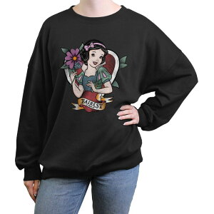 �f�B�Y�j�[ ���f�B�[�X �g�b�v�X T�V���c �O���t�B�b�N Disney'snowhite And The Seven Dwarfs Fairest Of Them All Juniors' Oversized Graphic Pullover Black �u���b�N