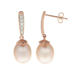 Xe O[X fB[X ANZT[ sAXECO Stella Grace 14k Rose Gold Freshwater Cultured Pearl & Diamond Accent Drop Earrings 14k Rose p[