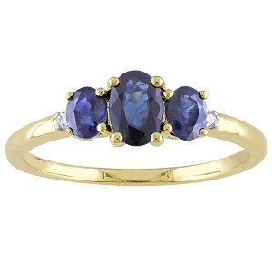 Xe O[X fB[X ANZT[ O Stella Grace 10k Gold Sapphire & Diamond Accent 3-Stone Ring 10k Gold S[h