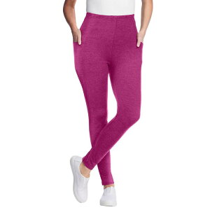 �E�[�}�� �E�B�Y�C�� ���f�B�[�X �{�g���X �J�W���A���p���c �v���X�T�C�Y �g�[�� Woman Within Women's Plusize Tall Pocket Legging Raspberry