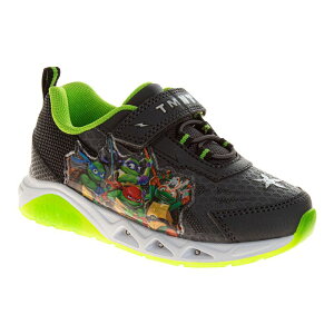AjLN^[ fB[X V[Y Xj[J[ TVc Licensed Character Teenage Mutant Ninja Turtles Light-Up Toddler Boys' Sneakers Black ubN