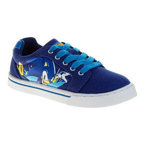 yz CZX LN^[ fB[X Xj[J[ V[Y Sonic The Hedgehog Lace Up Low-Top Vintage Casual Boys' Canvas Sneakers Blue
