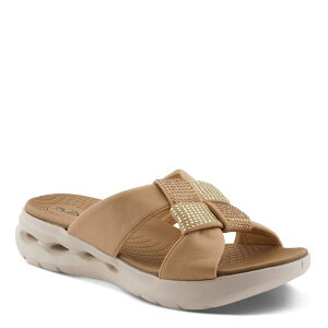 yz tNTX fB[X T_ V[Y Flexus by Spring Step Women's Geovani Slide Sandals Taupe