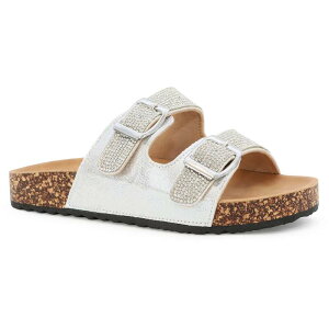 ���L ���f�B�[�X �V���[�Y �T���_�� �g�[�� Yoki Gienna Rhinestone Strap Metallic Girls' Cork Bottom Sandalsilver �V���o�[