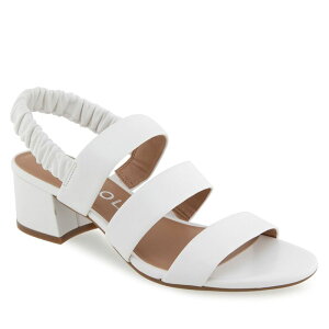 �G�A���\�[���Y ���f�B�[�X �V���[�Y �T���_�� �q�[�� Aerosoles Clarissa Women's Block-Heeled Slingback Sandals White Leather �z���C�g