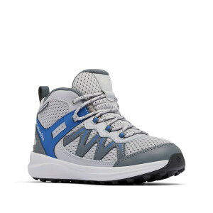 RrA fB[X V[Y Xj[J[ Columbia Girls' Peakfreak Rush Mid Waterproof Hiking Shoes Gray Mountain Blue O[