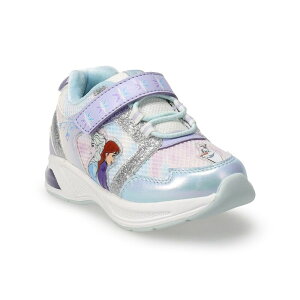 【送料無料】 ディズニー レディース スニーカー シューズ Disney's Frozen Anna & Elsa Girls' Light-up Shoes Purple