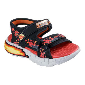 �X�P�b�`���[�Y ���f�B�[�X �V���[�Y �T���_�� Skechers Mega-Splash4K Boys' Sandals Black Red �u���b�N