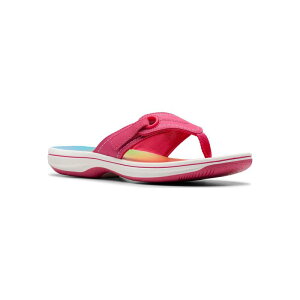 yz N[NX fB[X T_ V[Y Clarks Cloudsteppers Breeze Reyna Women's Flip Flop Sandals Bright Pink Ombre