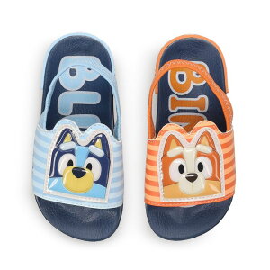 AjLN^[ fB[X V[Y T_ Licensed Character Bluey and Bingo Toddler Boys' Soccer Slides Blue u[