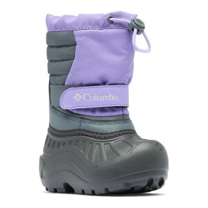 �R�����r�A ���f�B�[�X �V���[�Y �u�[�c�E���C���u�[�c Columbia Powderbug Snowlite Toddler Boots Paisley Purple Gray �O���[
