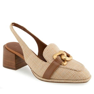 �G�A���\�[���Y ���f�B�[�X �V���[�Y �X���b�|���E���[�t�@�[ �q�[�� Aerosoles Allure Women'slingback Heeled Loafers Natural Raffia