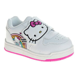 yz CZX LN^[ fB[X Xj[J[ V[Y Hello Kitty Toddler Girls' Pink Accent Sneakers White